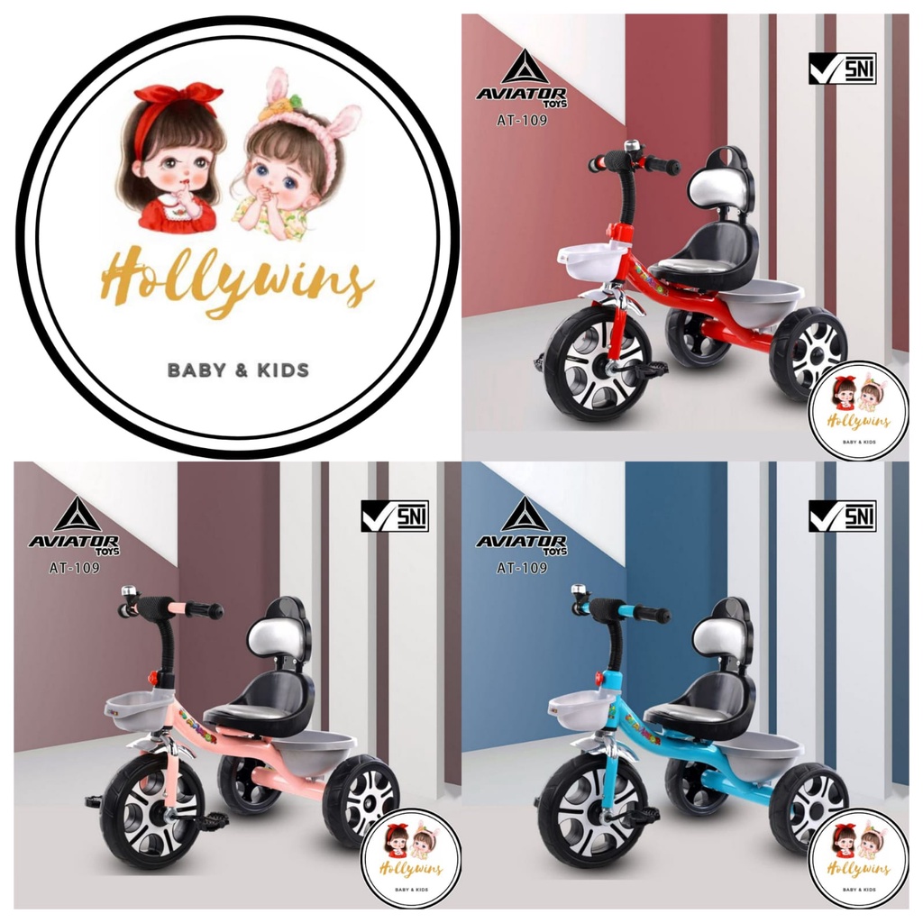 SEPEDA ANAK RODA TIGA AVIATOR AT 109 (Jok Kulit)