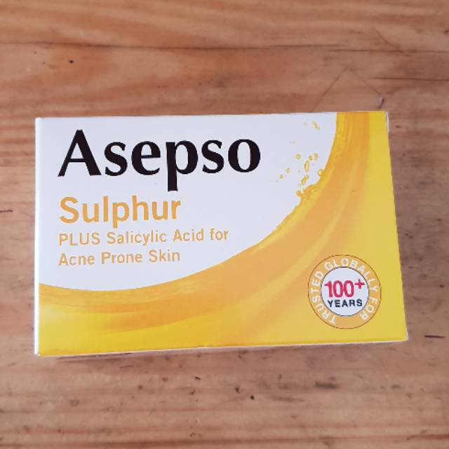 Asepso sulphur 80 gram kuning plus salicylic acid for acne prone skin asepso sulfur