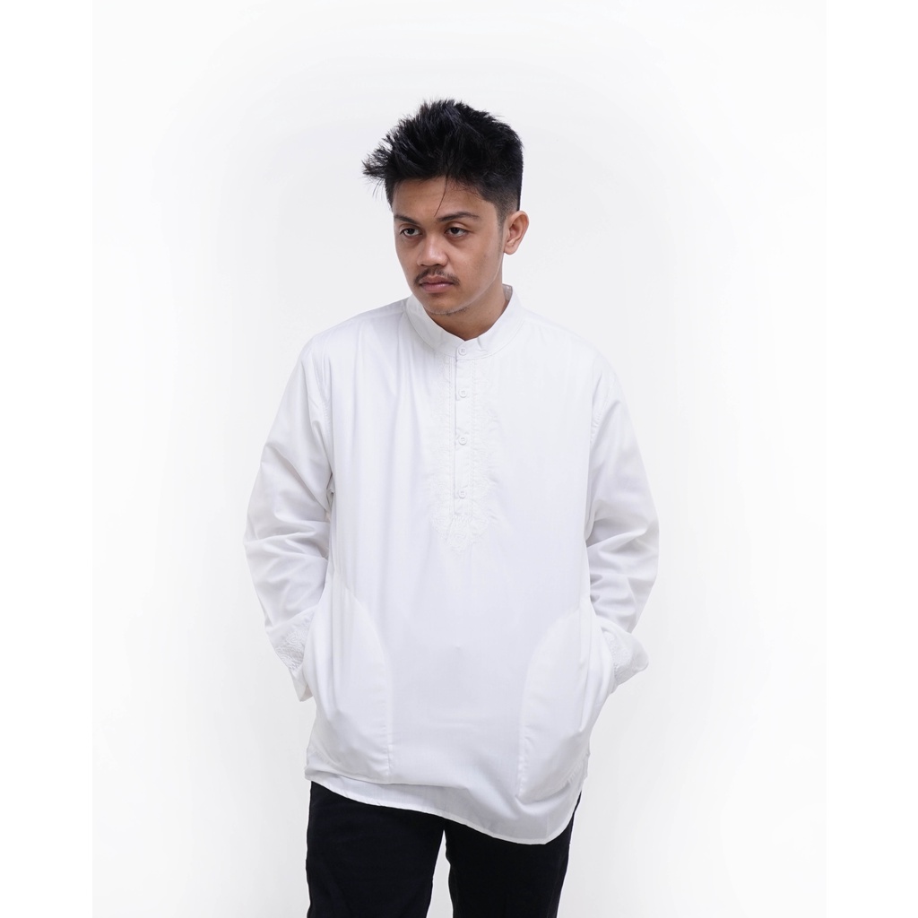 KEMEJA KOKO LENGAN PANJANG FRIDAY KILLER | GRAIL ALL WHITE LONGSLEEVE