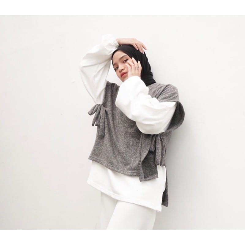 VEST ROMPI CABLE TEBAL KNIT PREMIUM | ROMPI RAJUT WANITA
