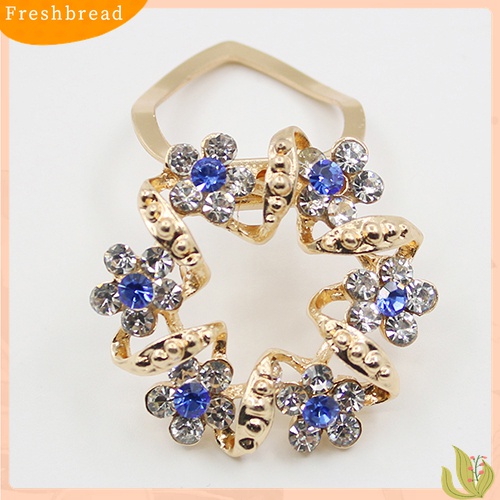 [ TERLARIS]Lady Girl Luxury Elegant Rhinestone Flower Garland Scarf Clip Brooch Pin Jewelry