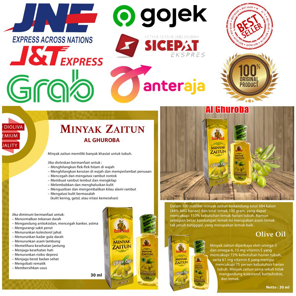 Minyak Zaitun Al-Ghuroba 30ml Extra Virgin Olive Oil