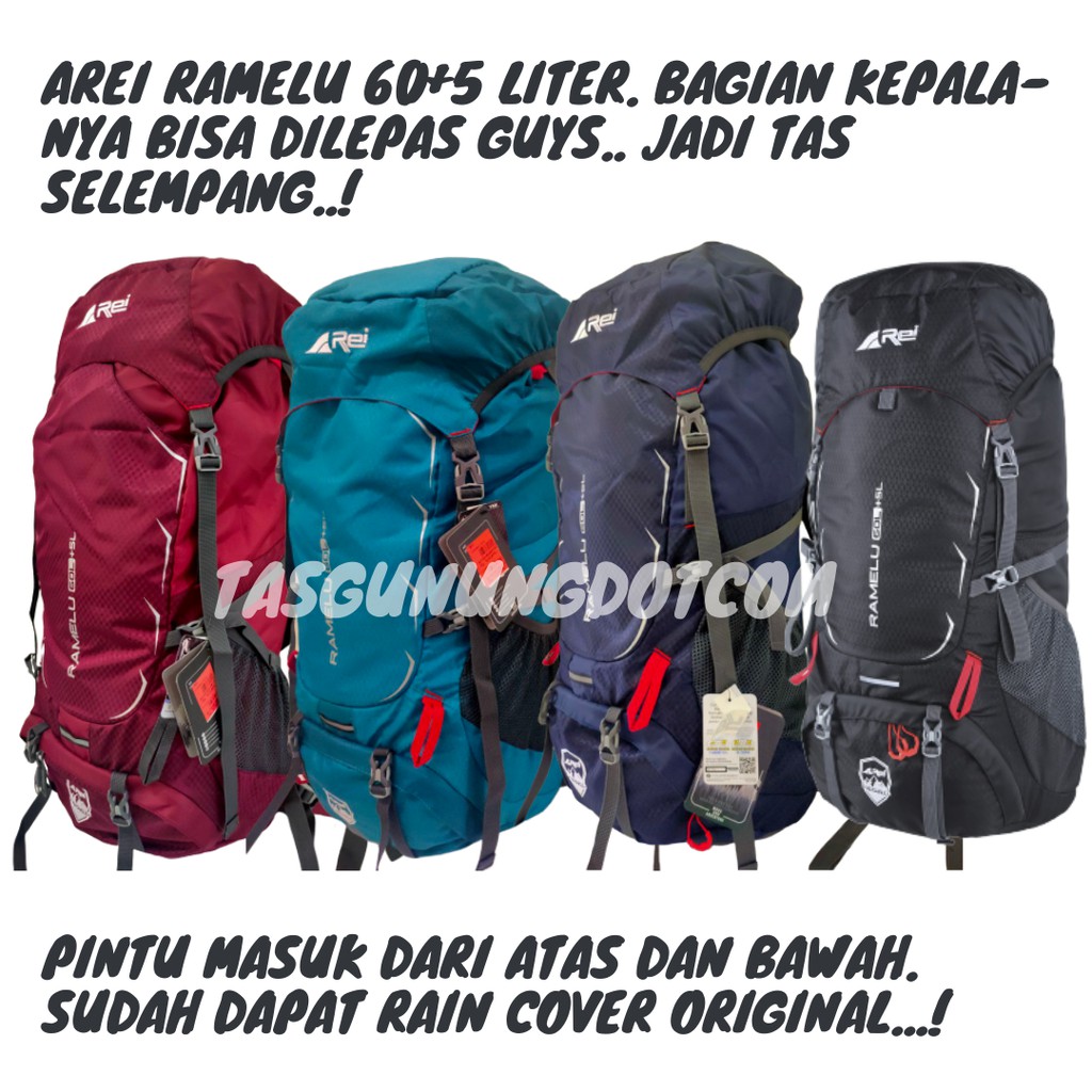 AREI 60 L 65 Liter RAMELU Tas  Gunung Carrier  Rei 