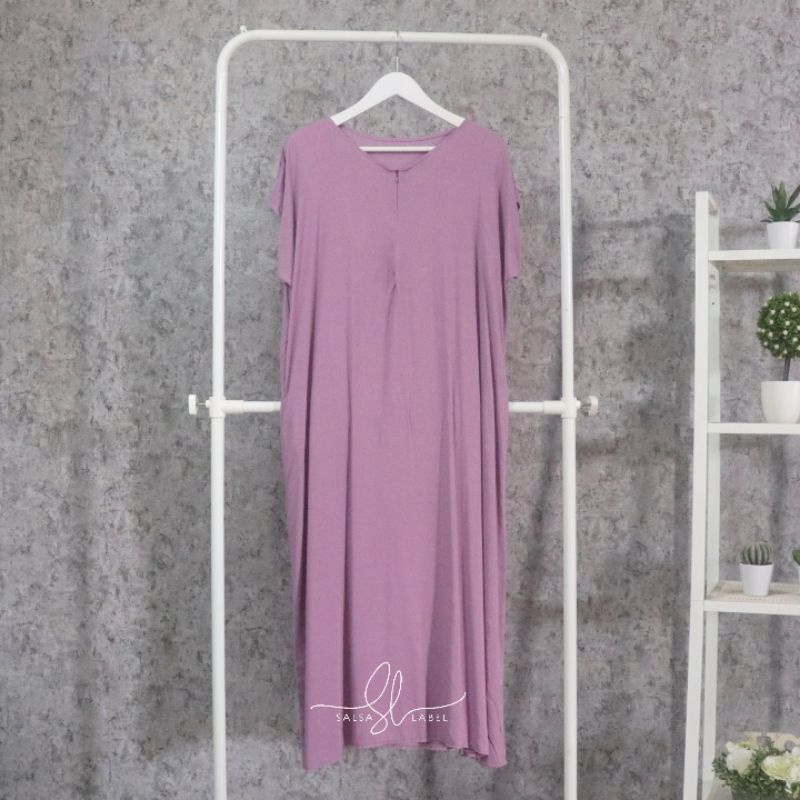 daster long semata kaki, daster panjang viral kekinian, daster rayon busui terlaris-Long polos Lavender