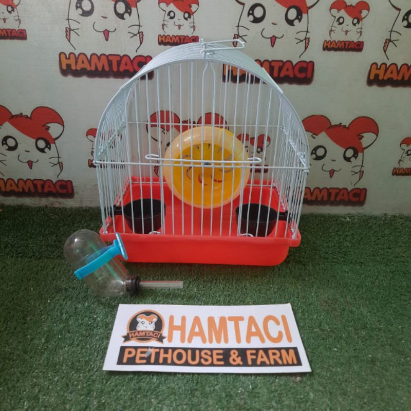 KANDANG HAMSTER SWEET &amp; BOTOL 60ML BY HAMTACI