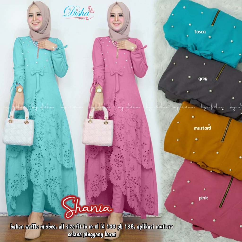 Shania Set / Setelan tunik dan Celana / Setelan Baju wanita casual kondangan OOTD / one set / Setcel