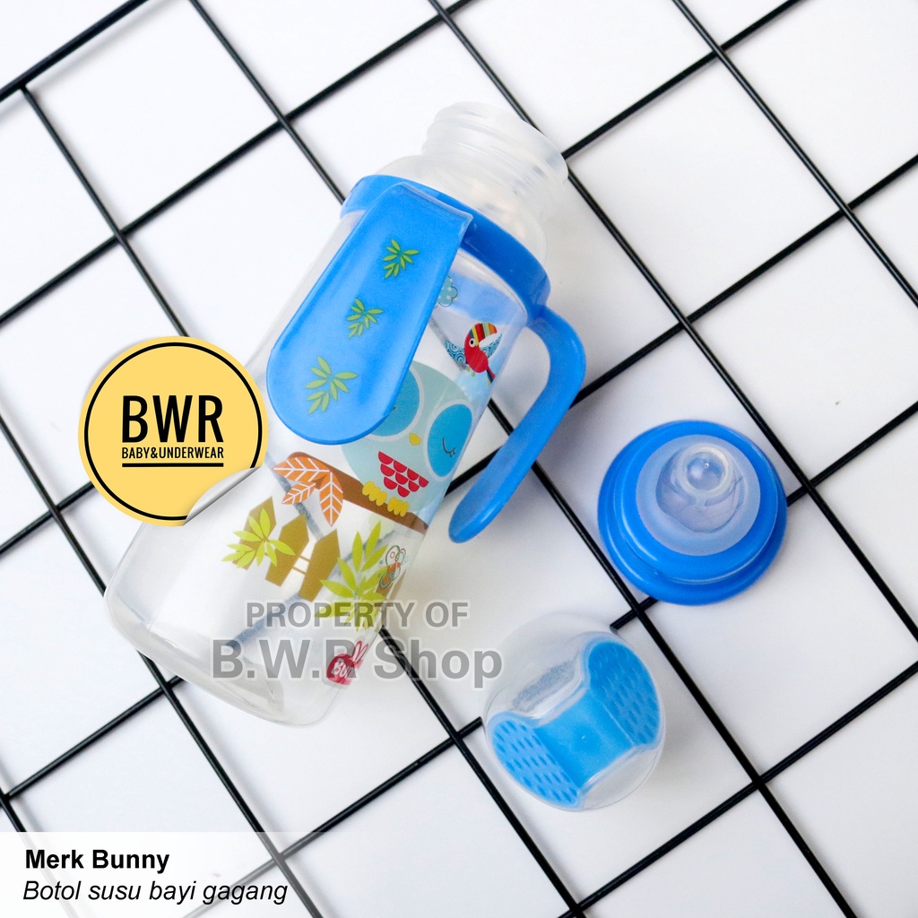 Botol Gagang Bunny 250ml BESAR / Botol Susu Bayi BPA Free DB 4801 | Bwr IX