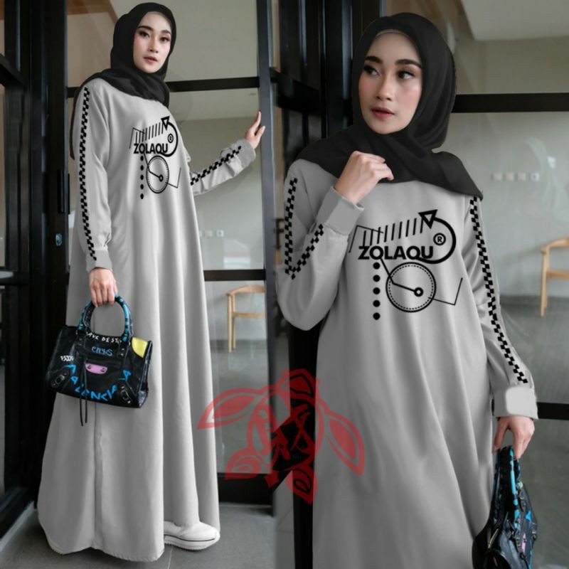 Ns FC Najibah Gamis Syar'i asdf zolaqu Abu Navy Maroon Hujan Muslim Modis Modern