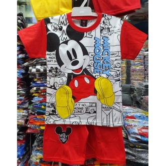 BANTING HARGA KAOS ANAK MOTIF MICKEY MOUSE TERBARU BAJU ANAK SETELAN MICKEY MOUSE TERKINI