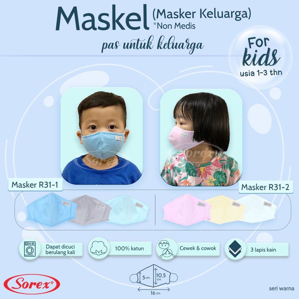 MASKER KAIN SOREX NON MEDIS OBRAL