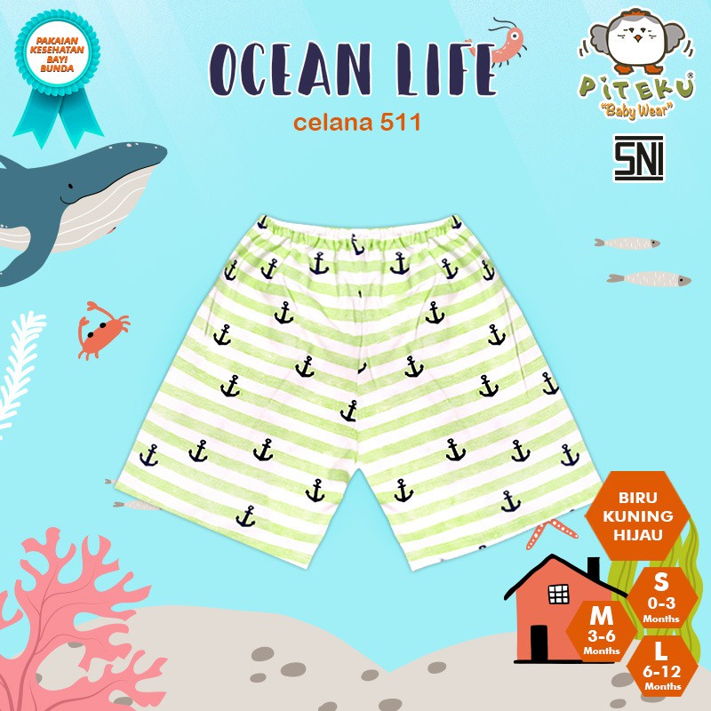 PITEKU CELANA PENDEK OCEAN C511 / CELANA PENDEK ANAK