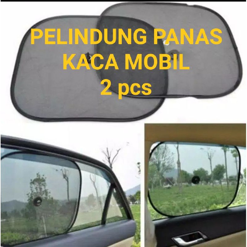 pelindung panas kaca mobil 2 pcs