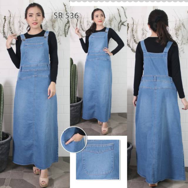 OVERALL BAHAN JEANS TERUSAN JEANS