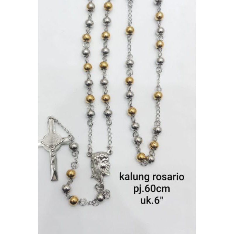 Kalung Rosario Kombinasi Titanium25