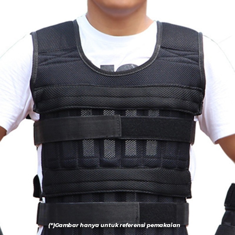 F352 ADJUSTABLE WEIGHT VEST ONE SET COMBO 50KG - JAKET ROMPI PEMBENTUK POSTUR TUBUH