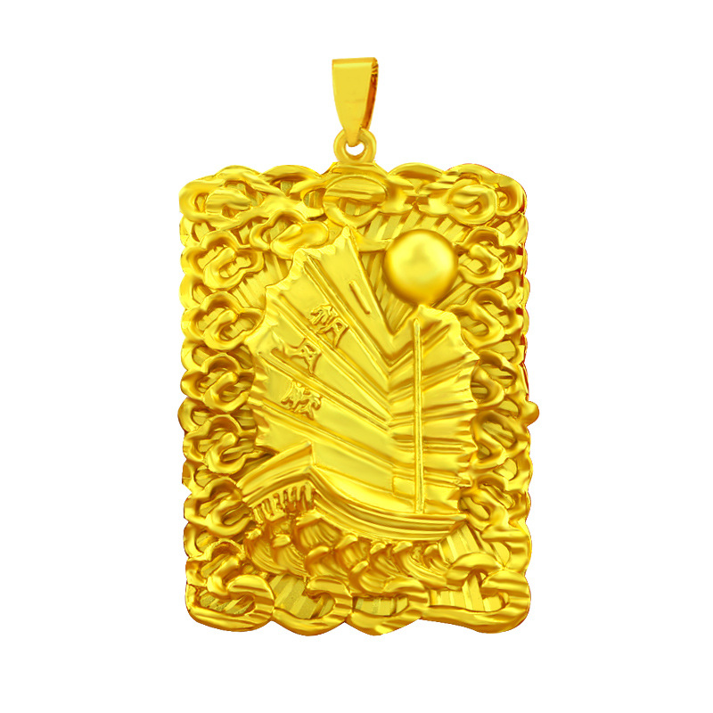 Kalung Emas Asli Kadar 375 Dengan Liontin Tag Gambar Harimau Untuk Pria