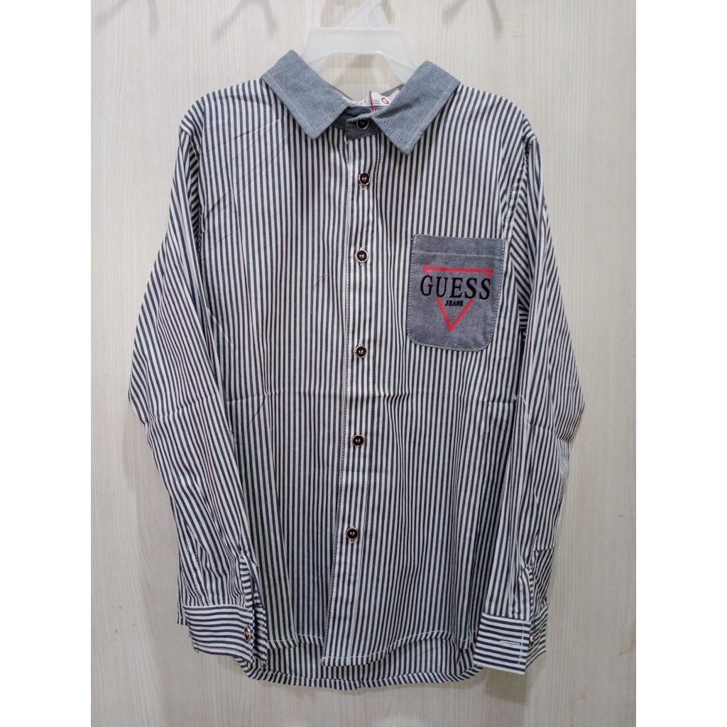 BAJU KEMEJA | untuk anak bahan katun original Merk Guess