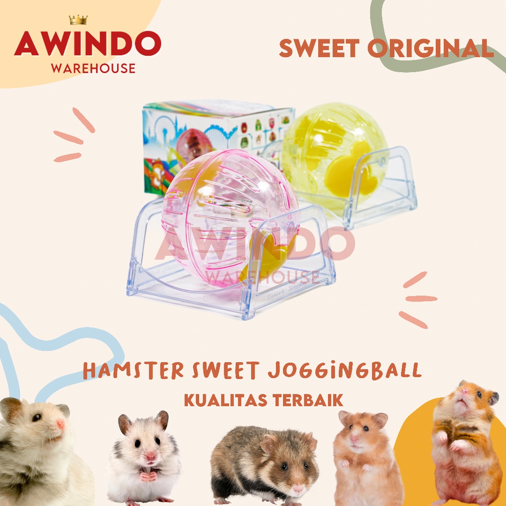 SWEET JOGGING BALL - Mainan Bola Hamster Olahraga Lari Bola Rolling Roda Wheel Putar Hewan Hamster