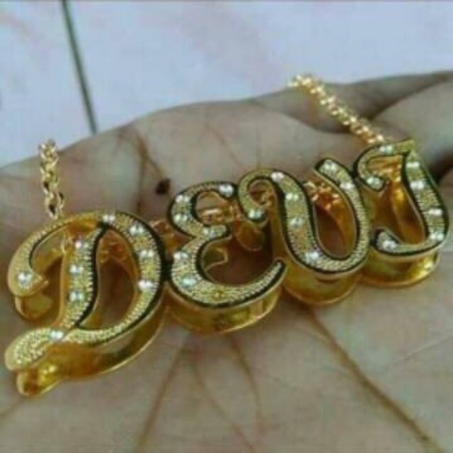 Kalung Nama Silver 3D (Request Customer)