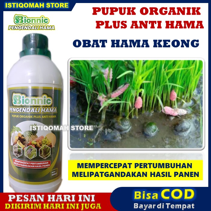 PROMO Pengendali Hama Keong Sawah BIONNIC 500ML Obat Hama Keong Mas Perusak Padi Paling Bagus - Obat Hama Keong Mas Paling Manjur Kendalikan Hama Keong Mas Terbaik - Pupuk Pestisida Hama Keong Mas Sawah Padi Paling Bagus