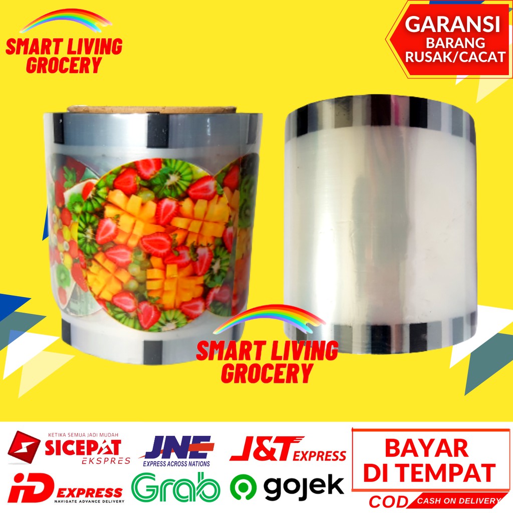 PLASTIK ROLL LID CUP SEALER SABLON KARTUN BUAH POLOS CUP SEALER 1200 CUP SEMUA UKURAN