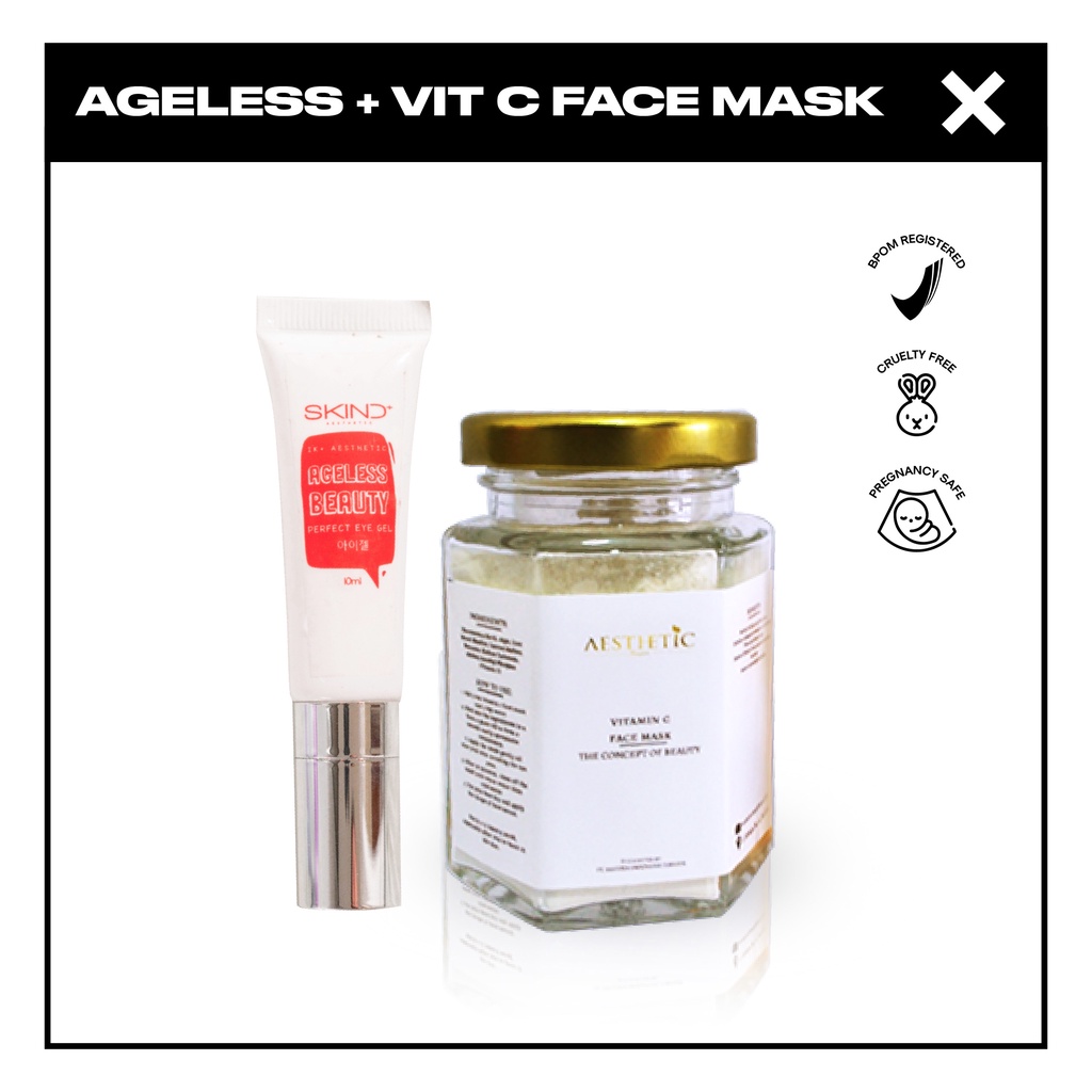 Bundle Vit C Peel Off Face Mask + Ageless Beauty Perfecct Eye Gel