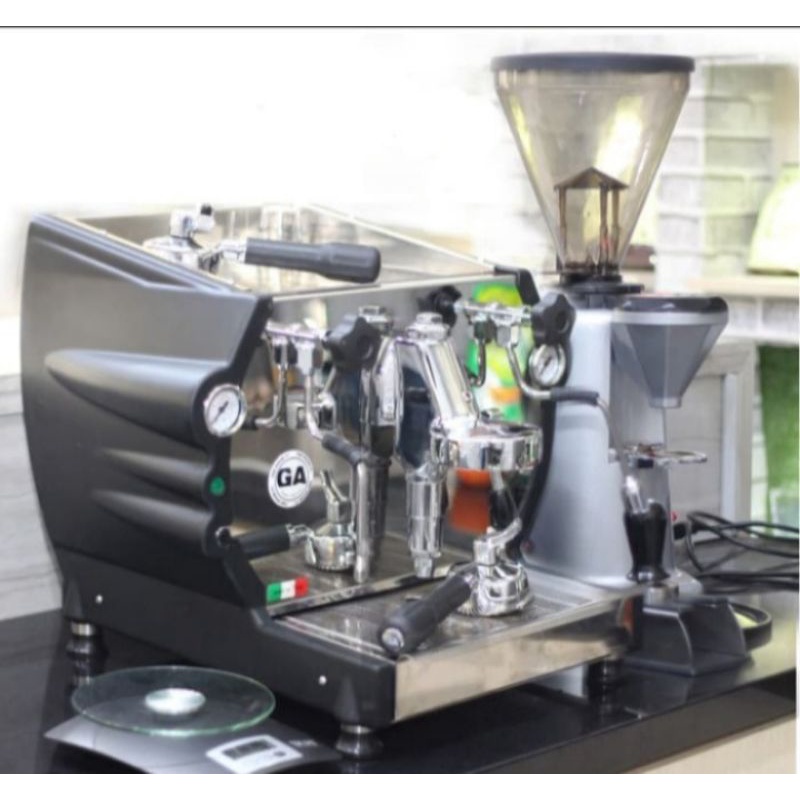 Paketan Mesin Kopi Cuadrona 1Group Rotary Dan Grinder Maquinos E43 + Barista Tools