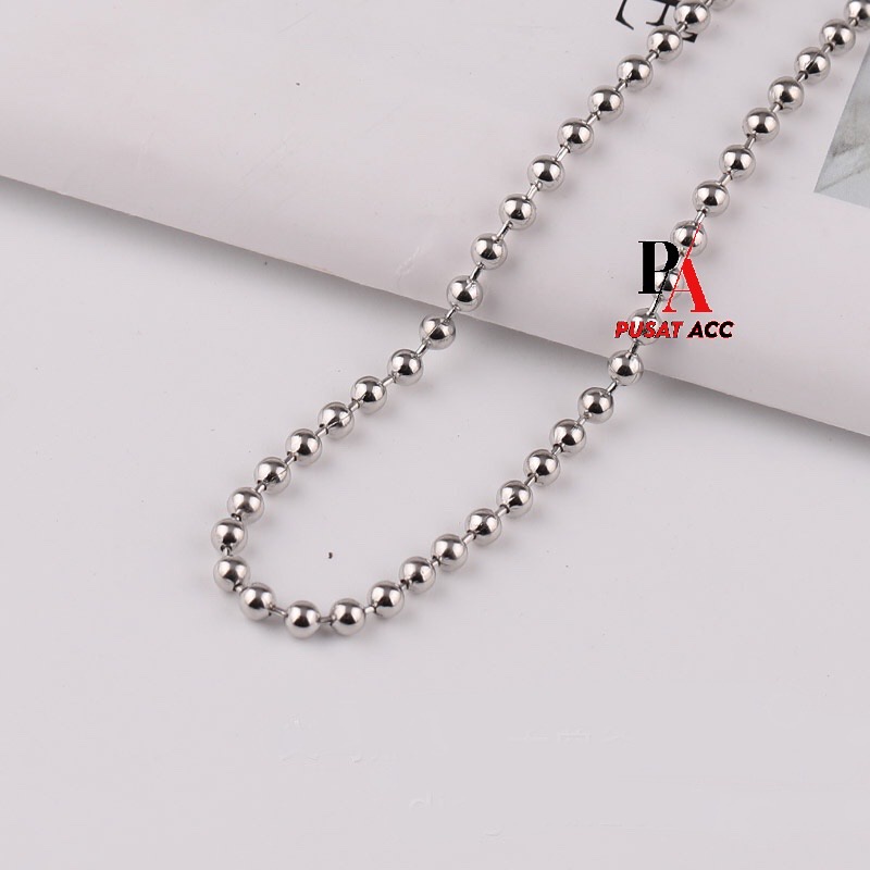 Rantai MCI Kalung Titanium Biji Lada 75cm [GROSIR &amp; ECER]