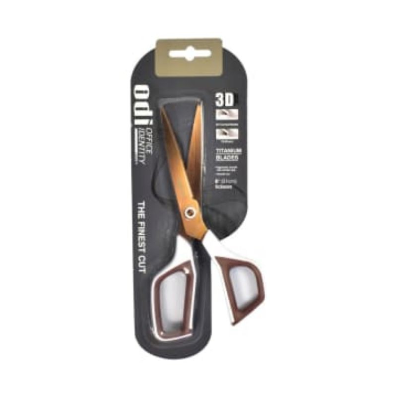 

Odi 21 Cm Gunting 3d Curved Blade Titanium - Putih/Cokelat