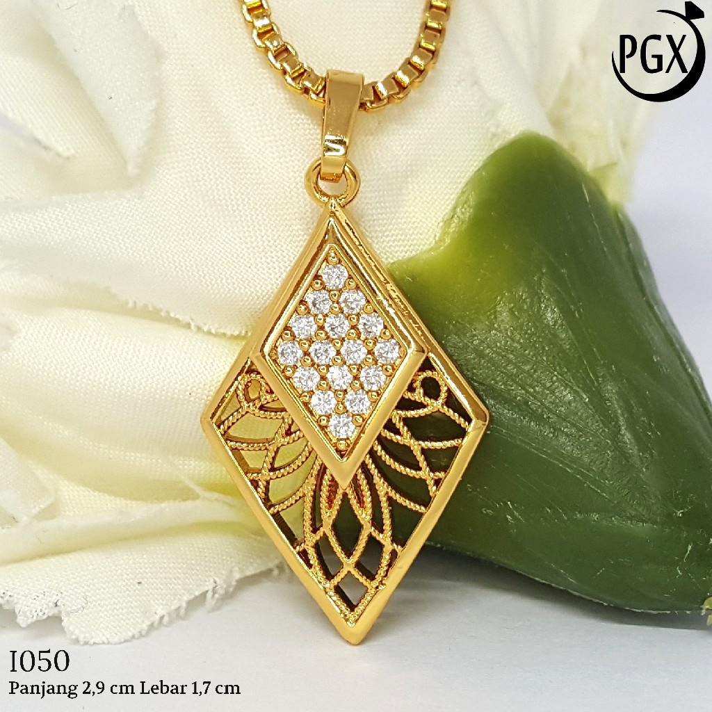 PGX Liontin Kalung Xuping Wanita Aksesoris Fashion Perhiasan Lapis Emas  - I050