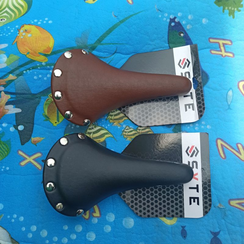 sadel syte classic vintage sadel kulit fixie mtb balap jok sepeda