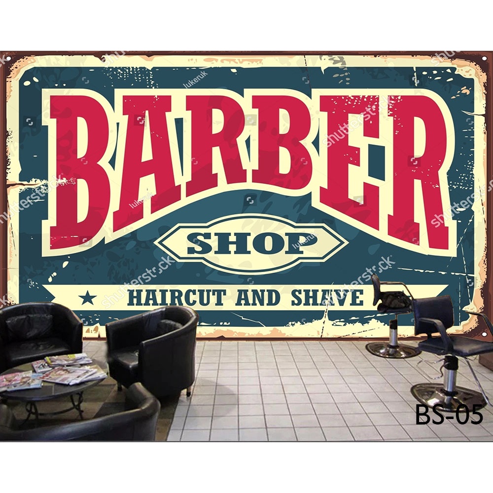 WALLPAPER 3D WALLPAPER CUSTOM WALLPAPER DINDING BARBERSHOP