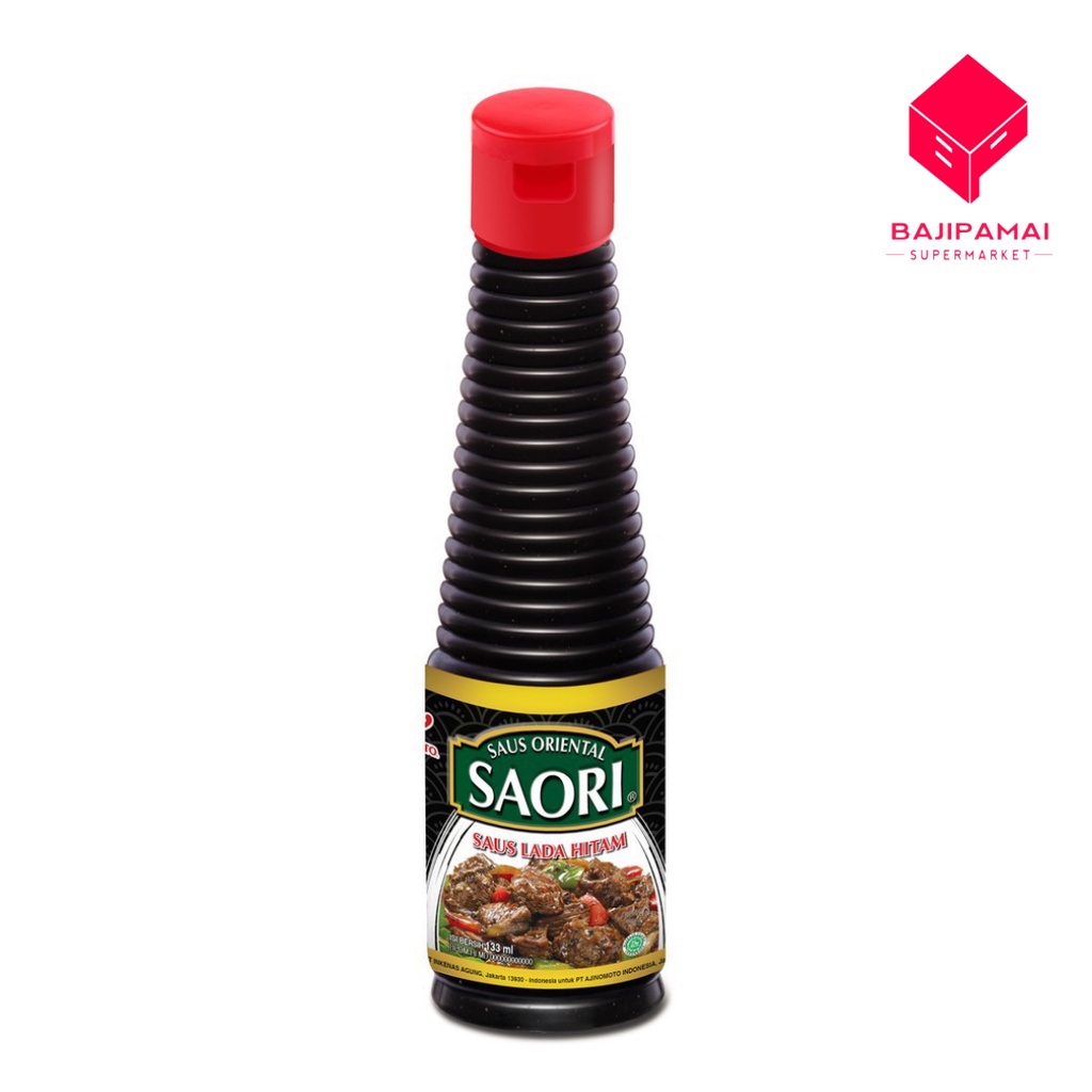 

SAORI Saus Lada Hitam Saus Oriental Kemasan Botol 133 ml