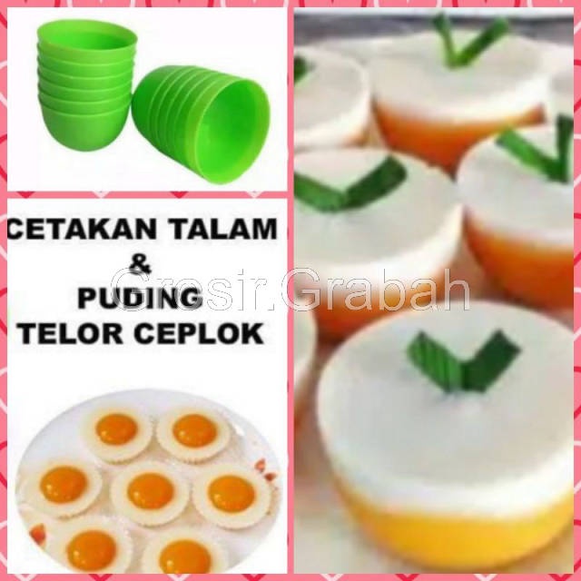 Grosir.Grabah - Cetakan Kue Talam Puding Plastik Satu lusin