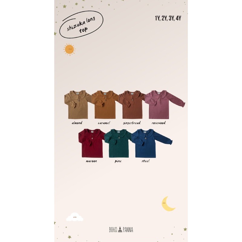 SHIZUKA LONG TOP BOHO PANNA |  atasan anak perempuan