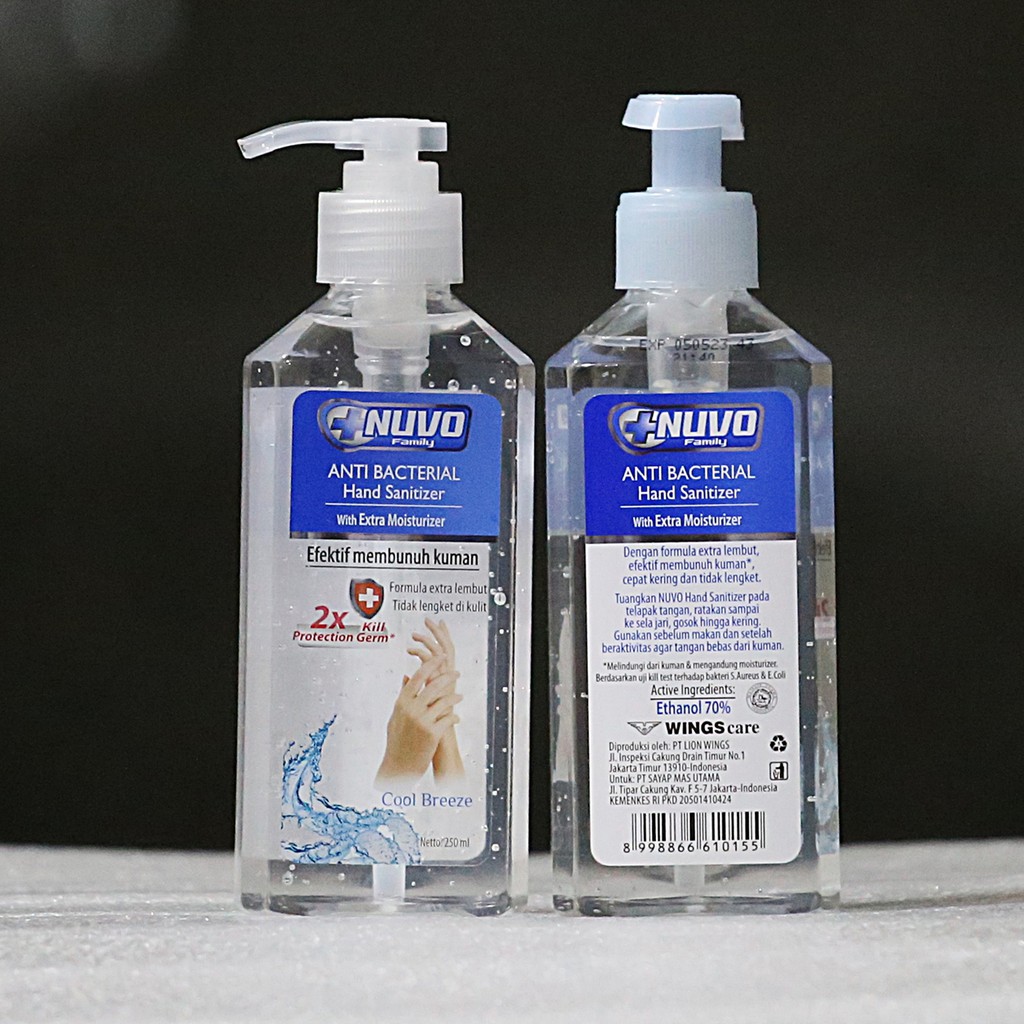 Nuvo Hand Sanitizer 250 ml | Nuvo Hand Gel 250ml Cool Breeze
