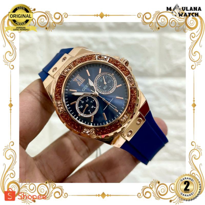 JAM TANGAN PRIA WANITA | RANTAI | KULIT | KARET | MURAH | WANITA GUESS KARET