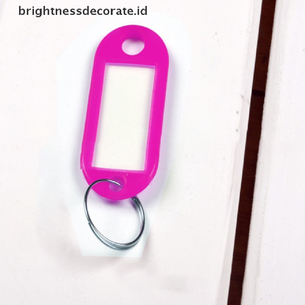 [birth] 50pcs Keychain Key ID Label Tags Luggage ID Tags Hotel Number Classification [ID]