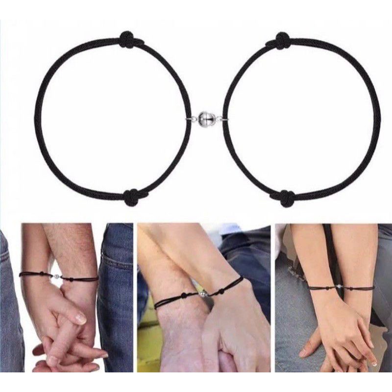 set Gelang Magnet Couple isi 2pcs, gelang tali, gelang kekinian viral