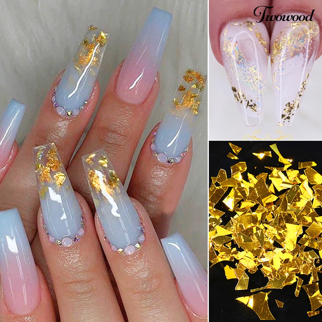 Kertas Payet Glitter Bentuk Irregular Untuk Dekorasi Nail Art