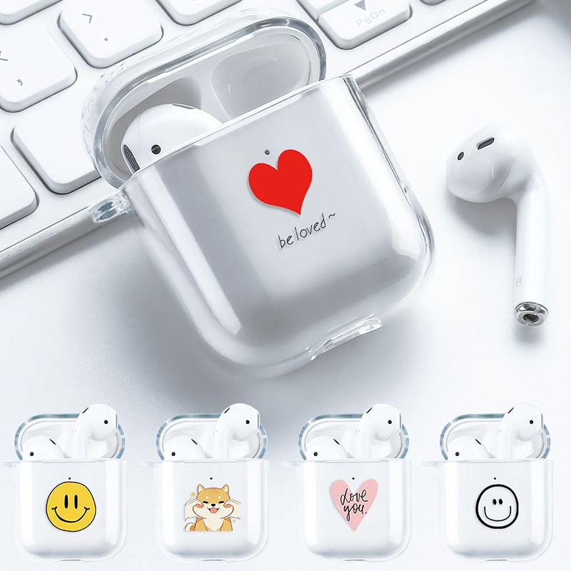 Case TPU Transparan Motif Kartun Lucu Cover AirPods 1 2