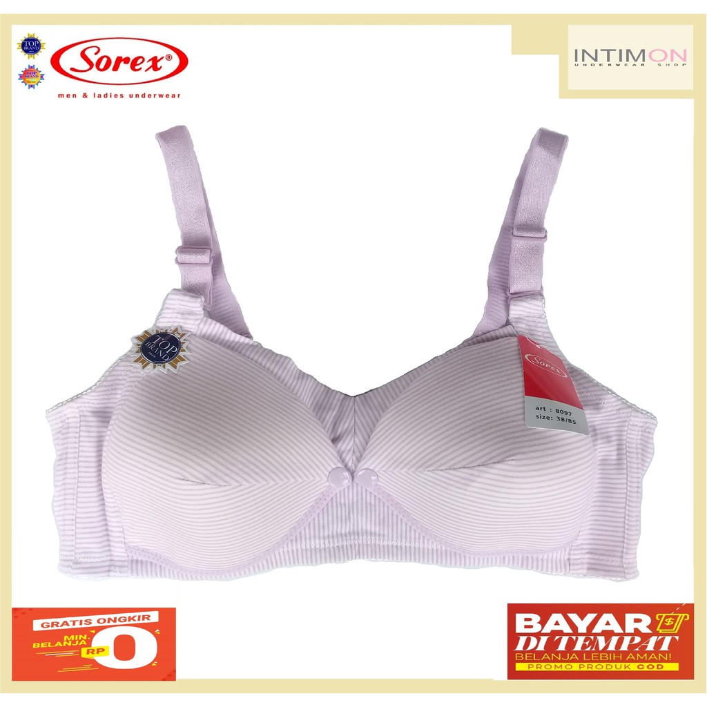 BH BRA BUSUI SOREX 8097  TANPA KAWAT CUP C BESAR BUSA TIPIS KATUN  UNDERWEAR DALEMAN PAKAIAN DALAM