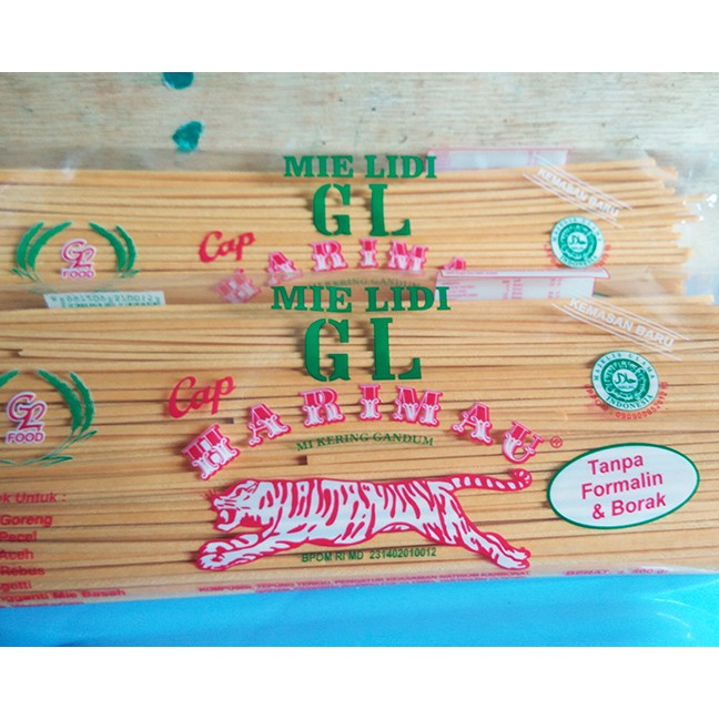 

Mie Lidi Cap Harimau 500gr Halal Tanpa Formalin & Borak - Asli Medan
