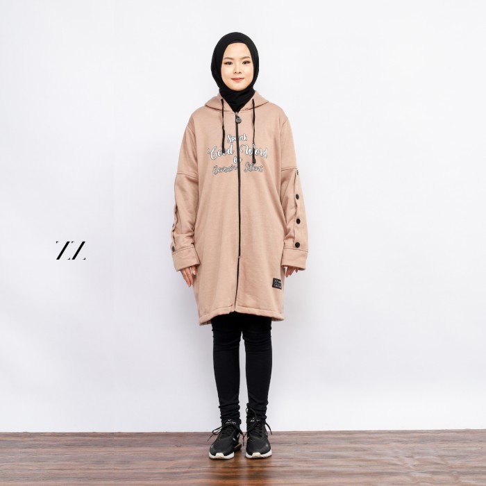 LUZZERA MAHARDIKA - Jacket Wanita Muslimah Jaket Hijaber Jaket Panjang