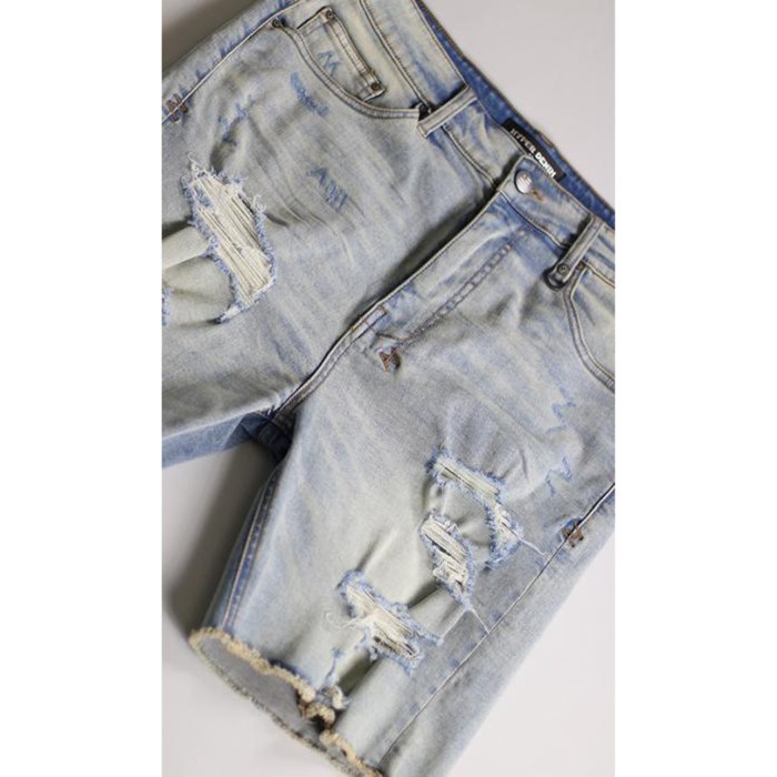 Hyperdenim Lt. Blue Tattered Jean Short 100% Authentic