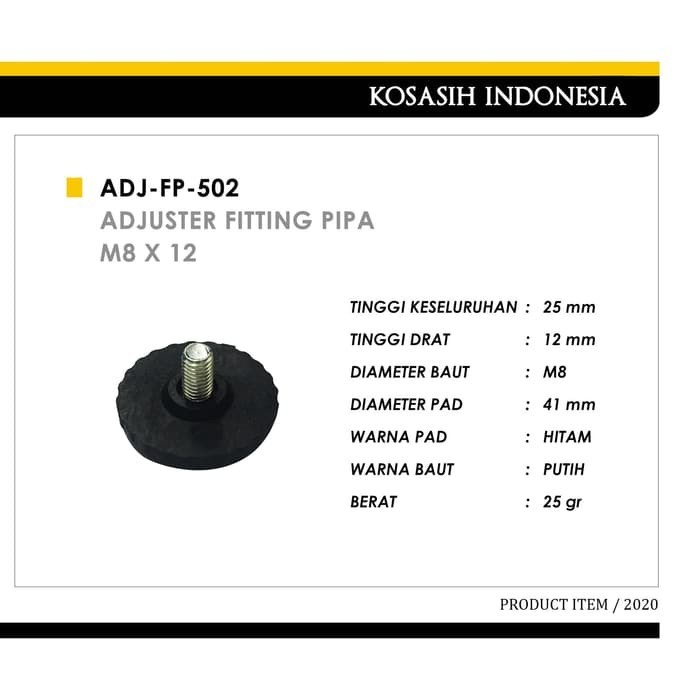 038 KOIN ADJUSTER FITTING PIPA M8 X 12