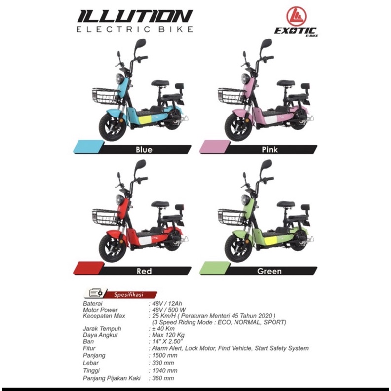 Sepeda Listrik Exotic Illution