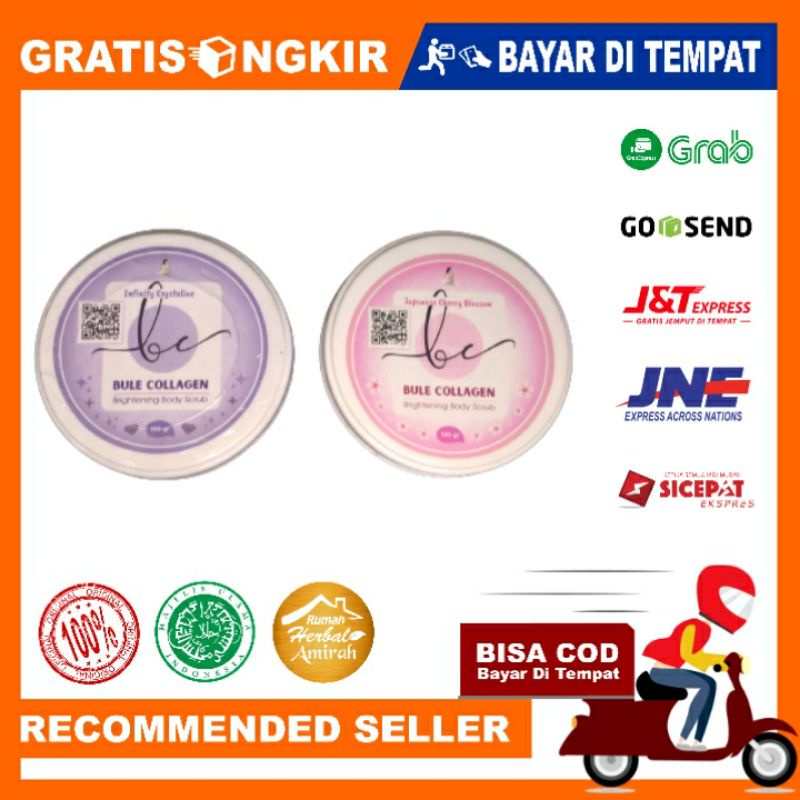 Bule Collagen 100gr Original Brightening Body Scrub Collagen Scrub Mengangkat Sel Kulit Mati Mencerahkan Kulit