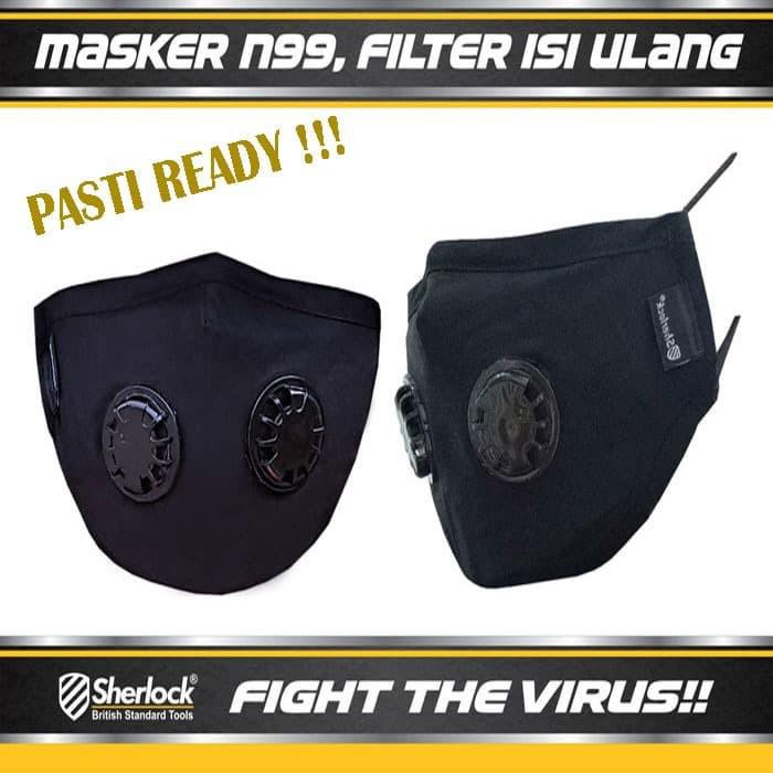 Masker N99 / Masker Polusi / Motor / Virus / Sherlock Masker Kesehatan