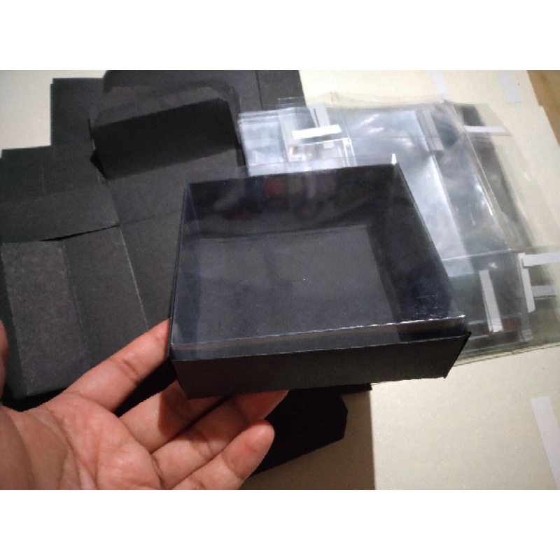 

box kertas tutup mika, 12*4*2